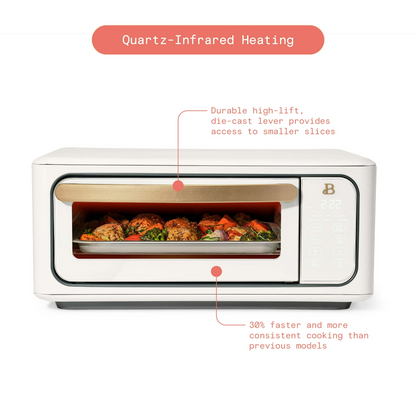 Beautiful Infrared Air Fry Toaster Oven, 9-Slice, 1800 W, White Icing by Drew Barrymore