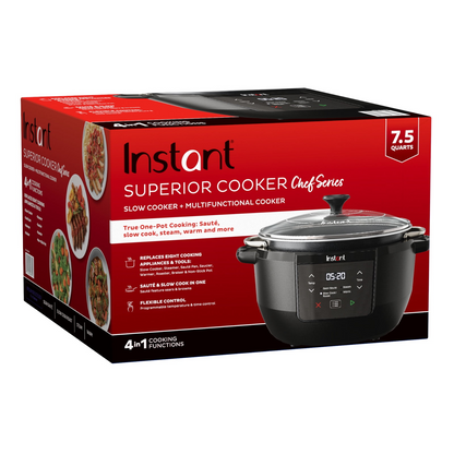 Instant Pot Superior Cooker Chef Series 7.5Qt Slow Cooker + Multifunctional Cooker