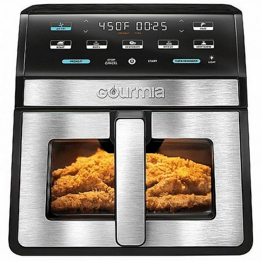 Gourmia Digital 8 qt Air Fryer, Black - Window, Light