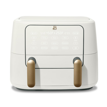 Beautiful 9 QT TriZone Air Fryer, White Icing by Drew Barrymore