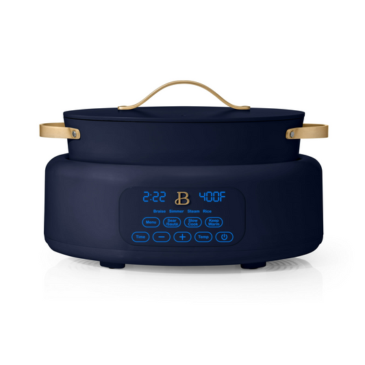 Beautiful 10 in 1 6 Qt Electric Multi-Cooker, Starry Night by Drew Barrymore, Blue