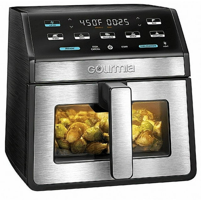 Gourmia Digital 8 qt Air Fryer, Black - Window, Light