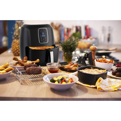 Emerald Air Fryer 1800 Watts with Digital LED Touch Display & Slide out Pan, Detachable Basket 5.5QT Capacity (1804)