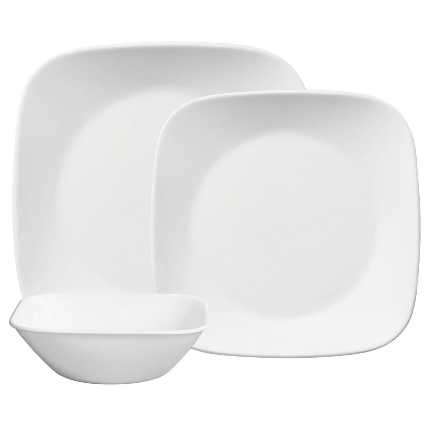 Corelle®- Classic, Pure White Square 12-Piece Dinnerware Set